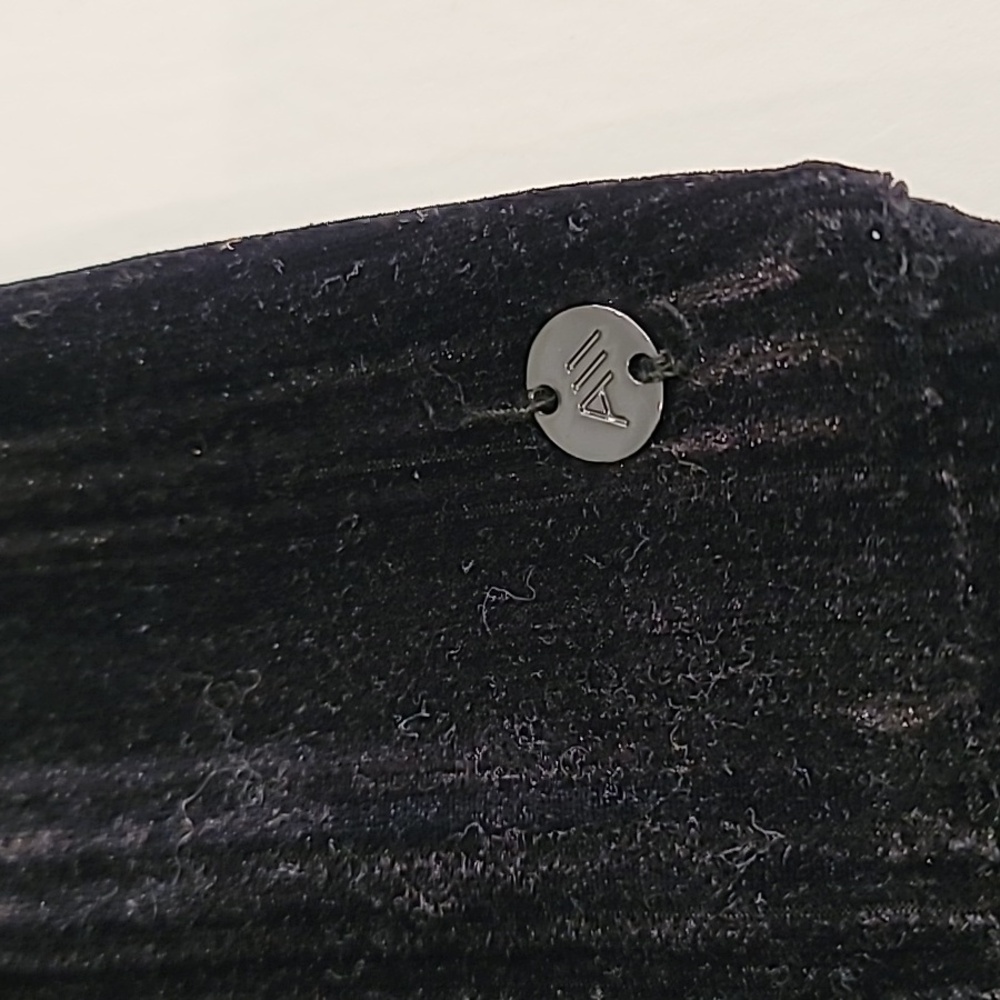 Andrew Marc Sport Velour Stripe Short Top Black XL - Picture 6 of 11